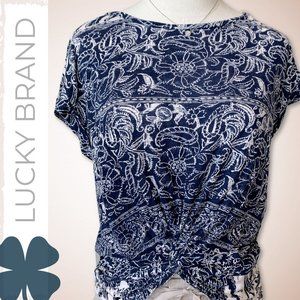 LUCKY BRAND Blue Top - Short Sleeved